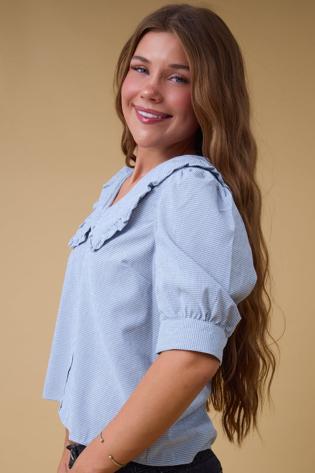Brass & Roe Ellie Collar Top WOMEN'S TOP Brass & Roe 