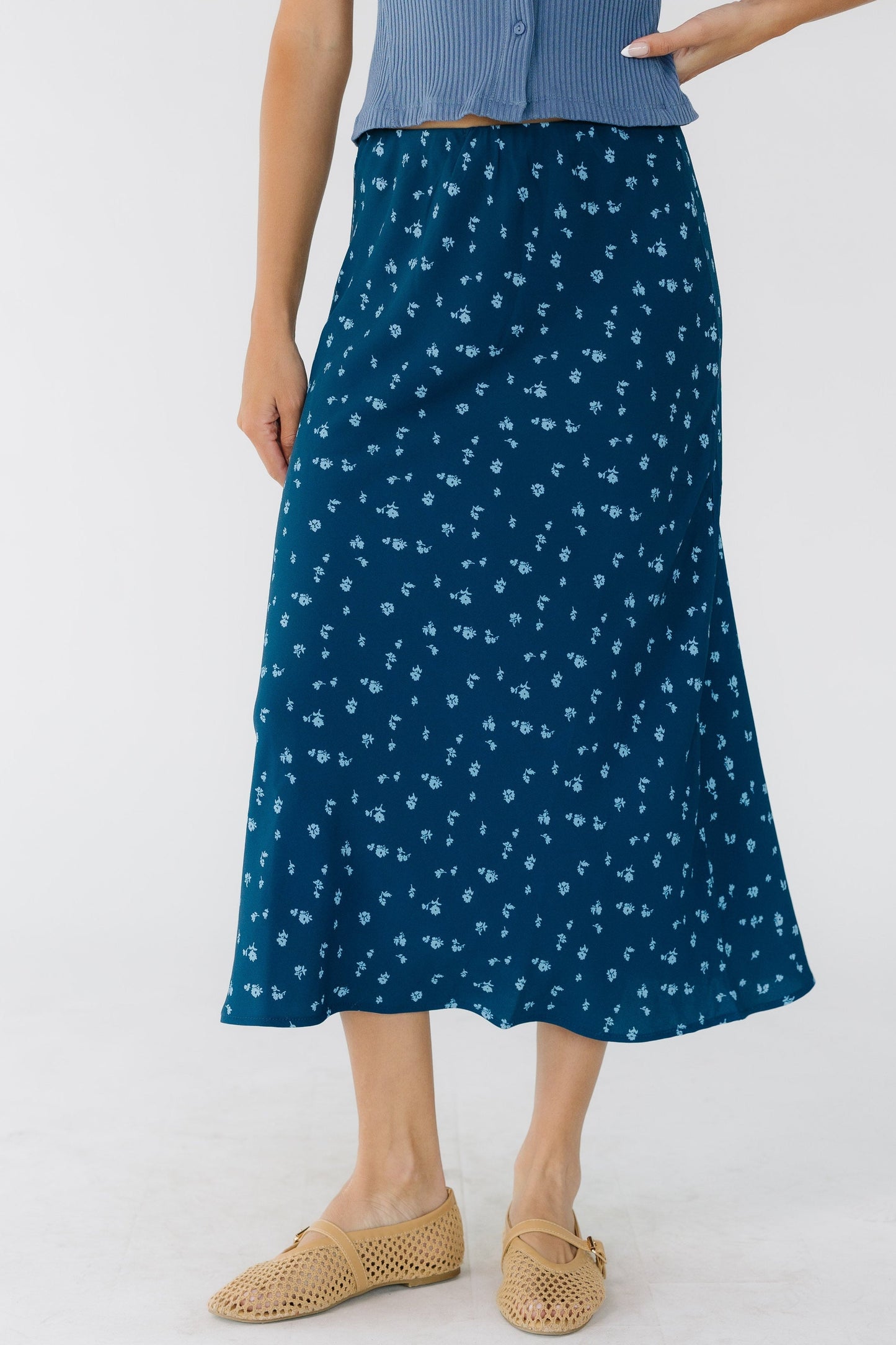 Brass & Roe Ellie Skirt - Deep Blue WOMEN'S SKIRTS brass & roe Deep Blue XS 