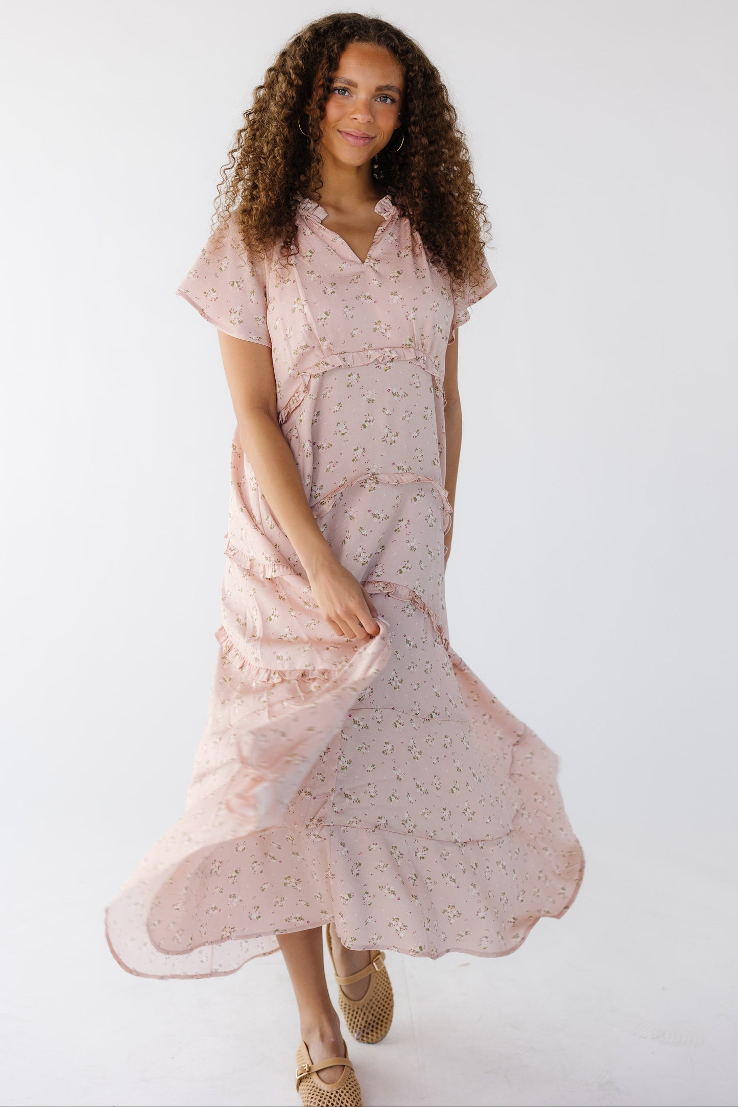 Brass & Roe Kelsey Maxi Dress WOMEN'S DRESS brass & roe Pink XS 