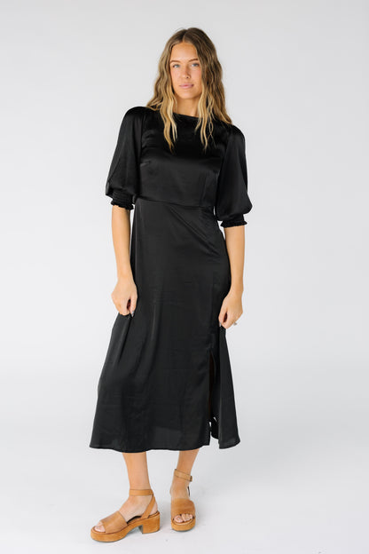 Brass & Roe Charity Satin Dress WOMEN'S DRESS brass & roe 