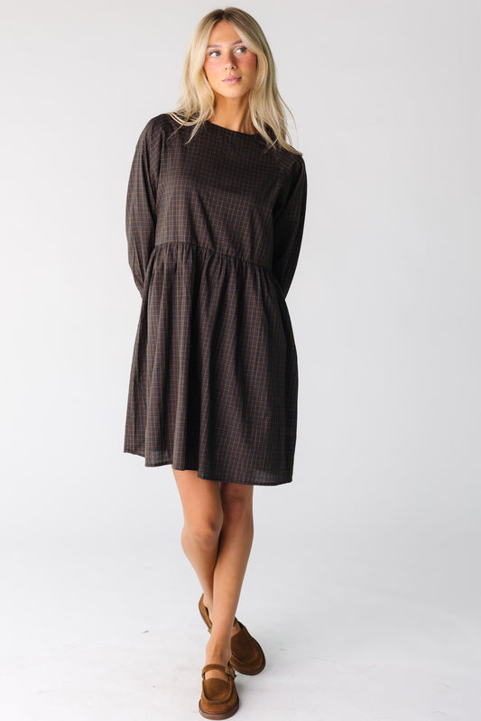 Brass & Roe Sherry Knee Dress for women in brown