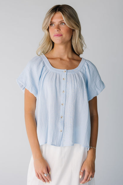 Brass & Roe Gauze Button-Down Top - Summer WOMEN'S TOP brass & roe 