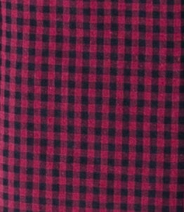 Margot gingham dress fabric swatch in burgundy