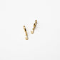 Cove Initial Letter Huggie Earrings WOMEN'S EARINGS Cove Accessories J 18k Gold Plated 