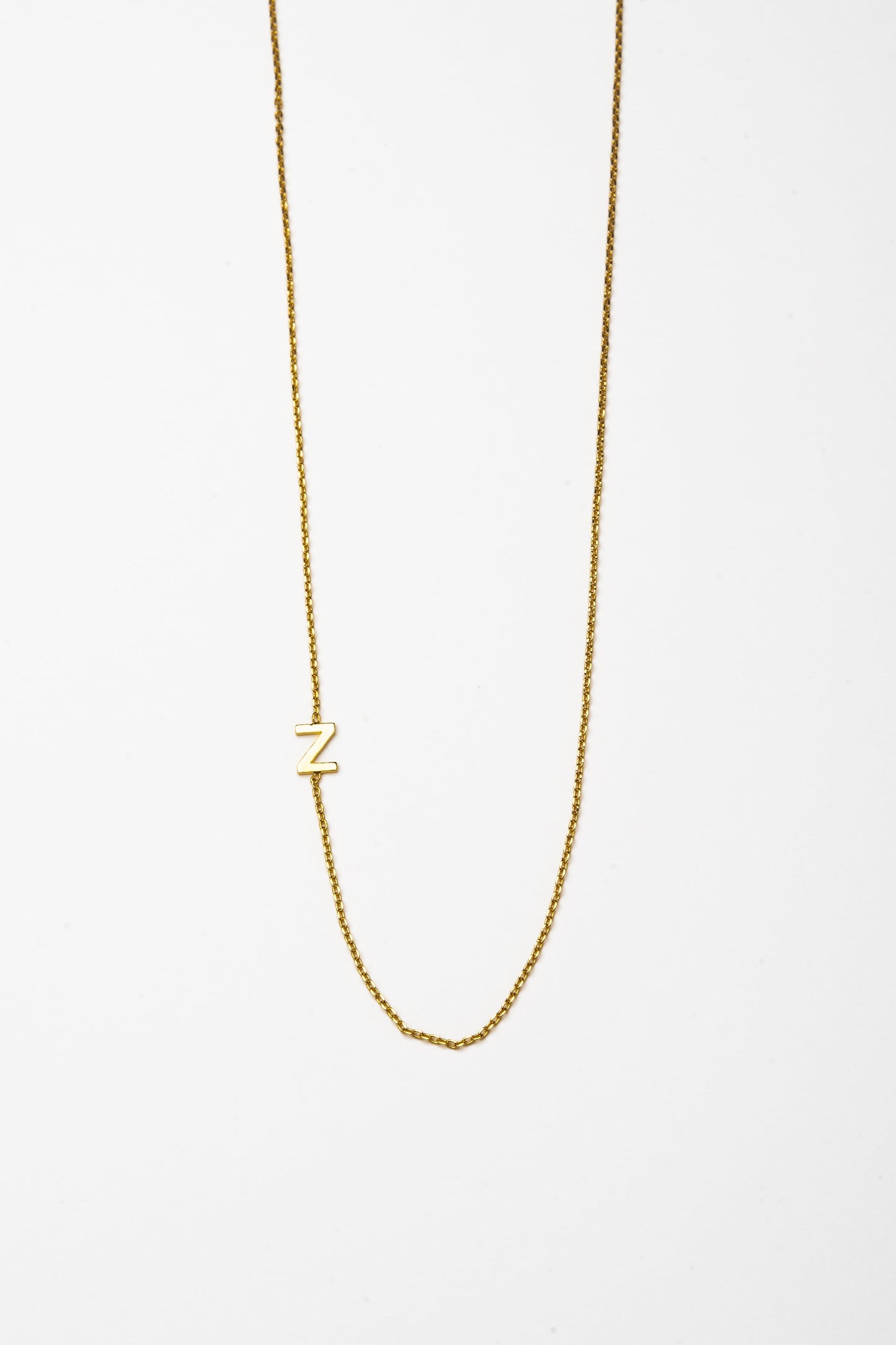 Cove Initial Necklace WOMEN'S NECKLACE Cove Accessories 18k Gold Plated 16" + 2" extender Z