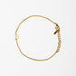 Cove Initial Bracelet WOMEN'S BRACELET Cove Accessories 18k Gold Plated 7" + 1" extender B