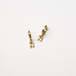 Cove Initial Letter Huggie Earrings WOMEN'S EARINGS Cove Accessories N 18k Gold Plated 