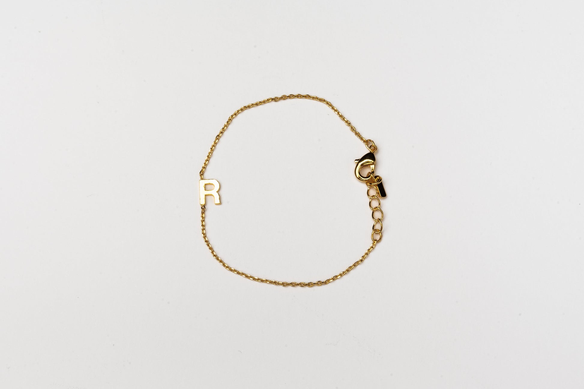 Cove Kid's Initial Bracelet KID'S BRACELET Cove Accessories 18k Gold Plated 1-4 Year/5" + 1/2" ext R