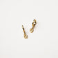 Cove Initial Letter Huggie Earrings WOMEN'S EARINGS Cove Accessories Q 18k Gold Plated 