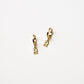 Cove Initial Letter Huggie Earrings WOMEN'S EARINGS Cove Accessories R 18k Gold Plated 