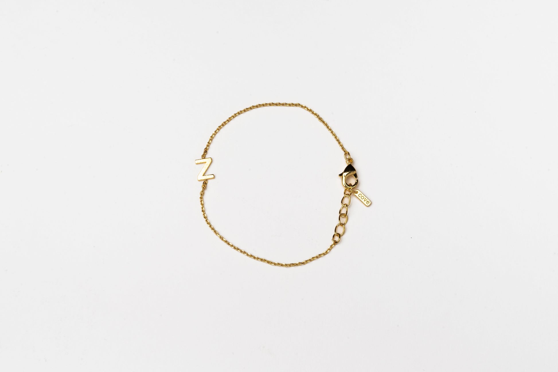 Cove Kid's Initial Bracelet KID'S BRACELET Cove Accessories 18k Gold Plated 1-4 Year/5" + 1/2" ext Z