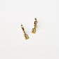 Cove Initial Letter Huggie Earrings WOMEN'S EARINGS Cove Accessories B 18k Gold Plated 