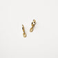 Cove Initial Letter Huggie Earrings WOMEN'S EARINGS Cove Accessories U 18k Gold Plated 