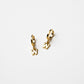 Cove Initial Letter Huggie Earrings WOMEN'S EARINGS Cove Accessories W 18k Gold Plated 