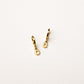 Cove Initial Letter Huggie Earrings WOMEN'S EARINGS Cove Accessories C 18k Gold Plated 