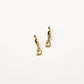 Cove Initial Letter Huggie Earrings WOMEN'S EARINGS Cove Accessories D 18k Gold Plated 