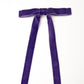 Velvet Hair Bow WOMEN'S HAIR ACCESSORY Cove Accessories Purple 6" wide x 8" long 
