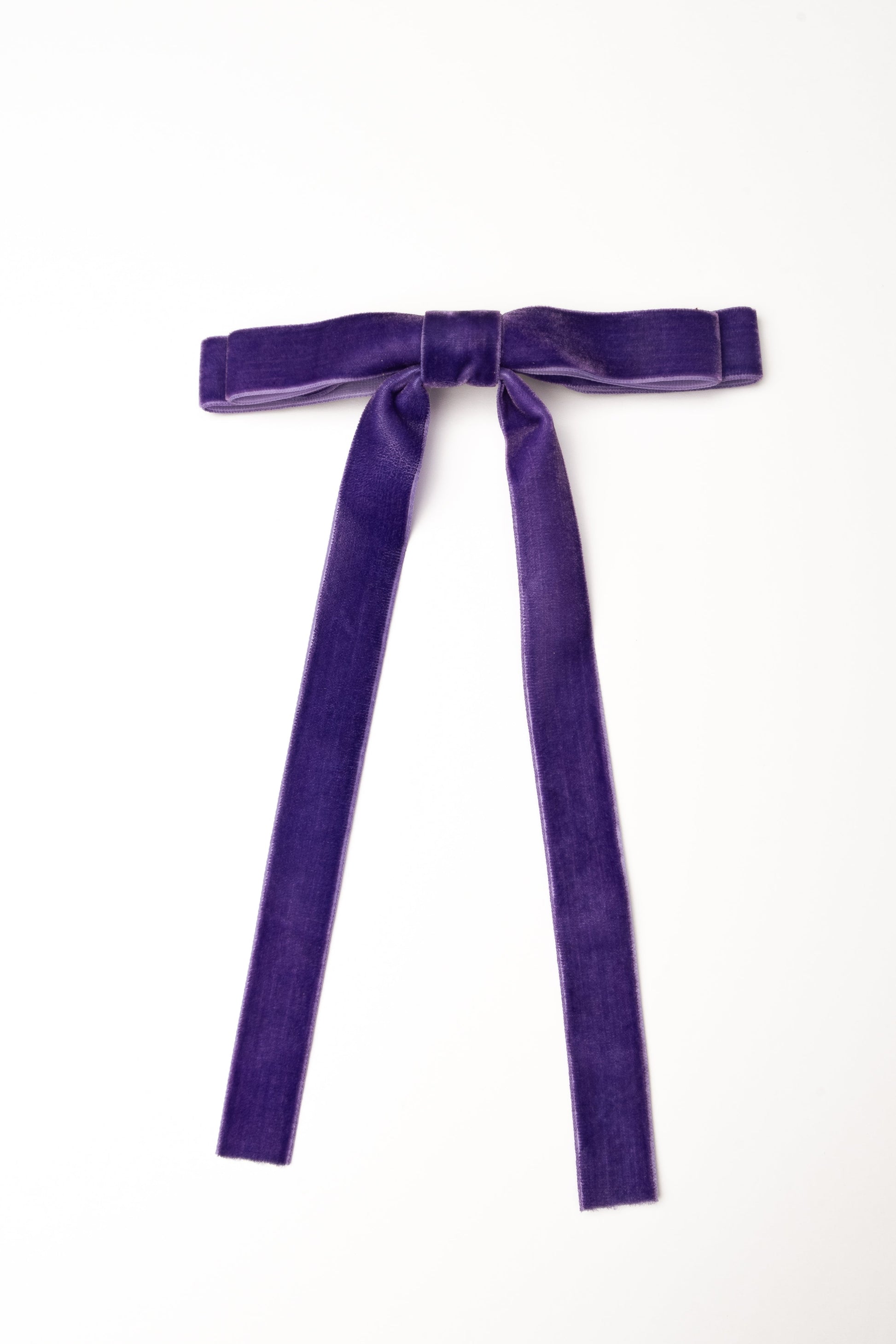 Velvet Hair Bow WOMEN'S HAIR ACCESSORY Cove Accessories Purple 6" wide x 8" long 