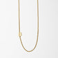 Cove Initial Necklace WOMEN'S NECKLACE Cove Accessories 18k Gold Plated 16" + 2" extender B