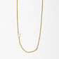 Cove Initial Necklace WOMEN'S NECKLACE Cove Accessories 18k Gold Plated 16" + 2" extender C