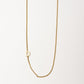 Cove Initial Necklace WOMEN'S NECKLACE Cove Accessories 18k Gold Plated 16" + 2" extender D