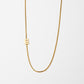 Cove Initial Necklace WOMEN'S NECKLACE Cove Accessories 18k Gold Plated 16" + 2" extender E