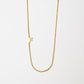Cove Initial Necklace WOMEN'S NECKLACE Cove Accessories 18k Gold Plated 16" + 2" extender F