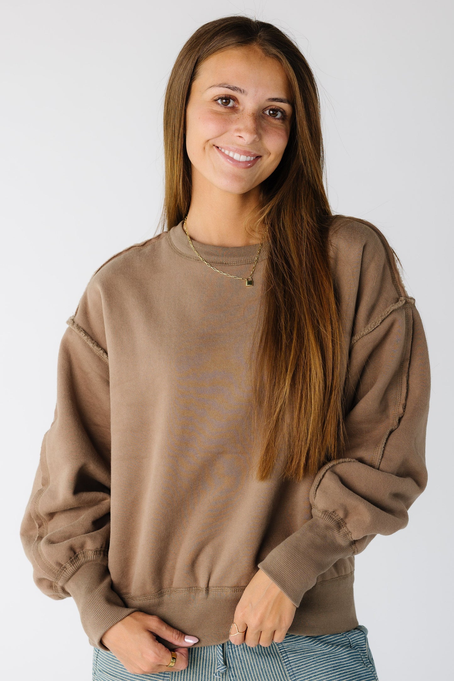 Brass & Roe CTS Reversible Sweater in brown for women and teens