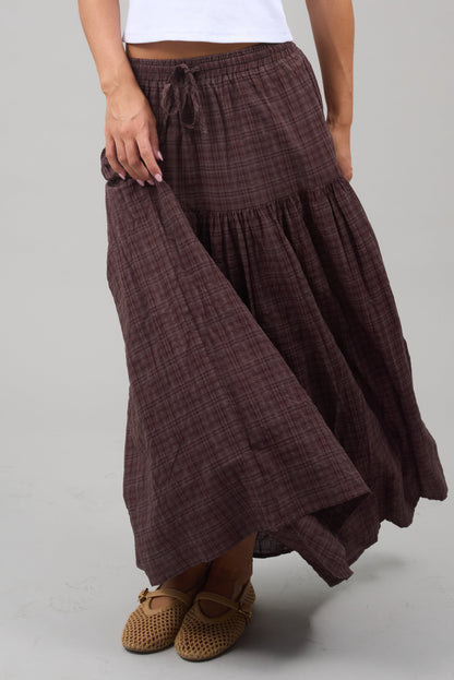 Checkmate Tiered Skirt WOMEN'S SKIRTS Things Between 