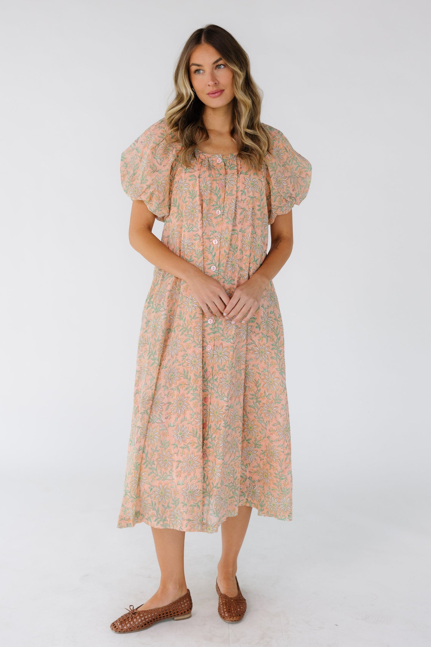 Citrus Button Down Midi Dress -Summer WOMEN'S DRESS Citrus 
