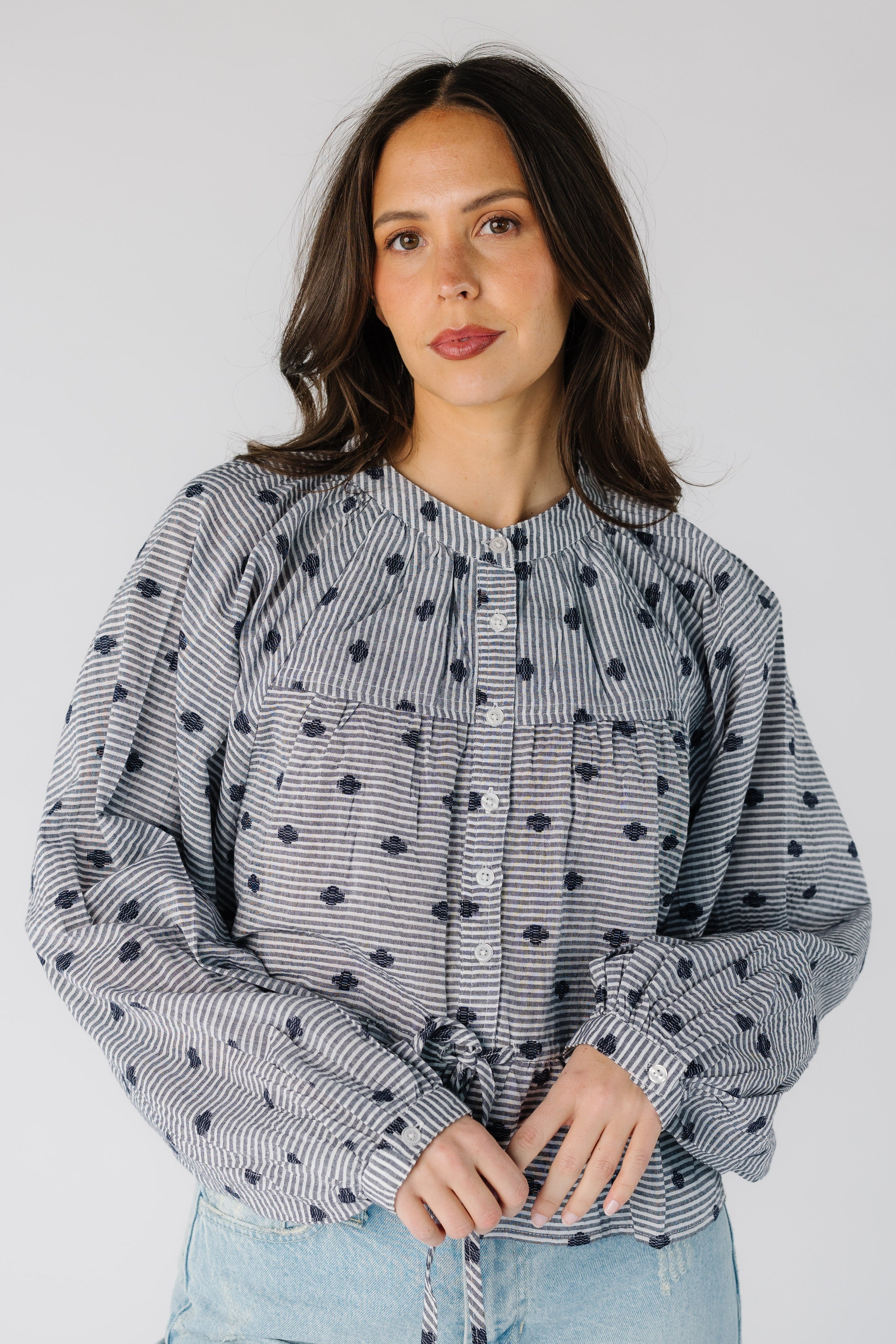 Citrus Luca Stripe & Embroidered Top – Called to Surf