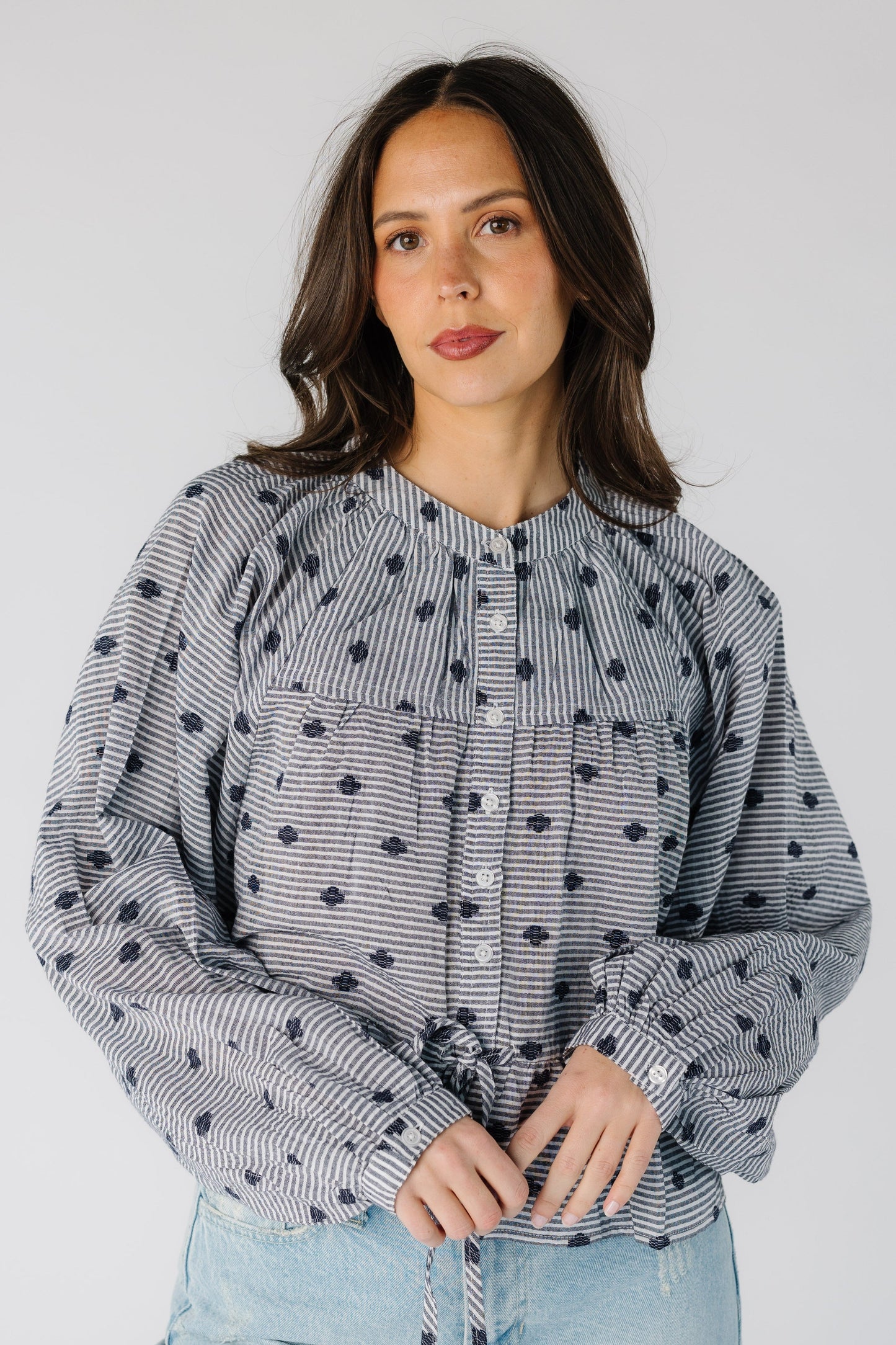 Citrus Luca Stripe & Embroidered Top WOMEN'S TOP Citrus 