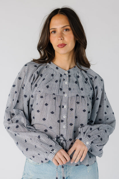 Citrus Luca Stripe & Embroidered Top WOMEN'S TOP Citrus 