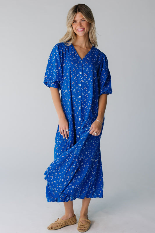 Citrus Picnic Dress WOMEN'S DRESS Citrus Blue XS 