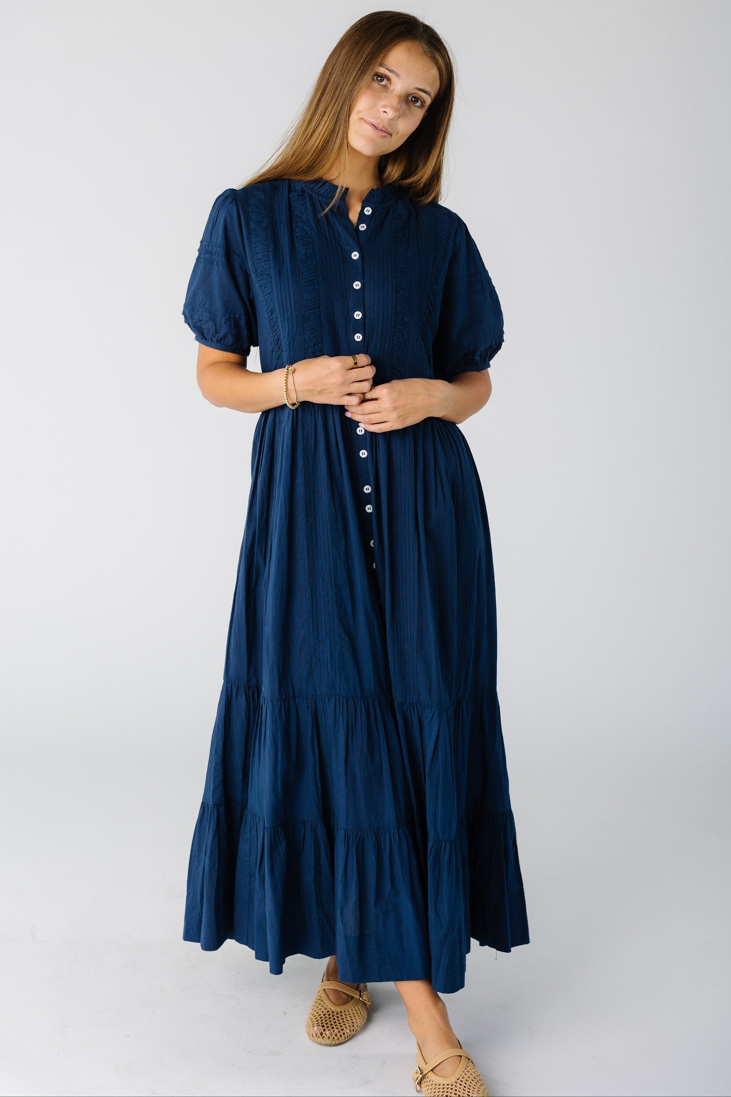 Citrus The Flower Fields Midi Dress  in navy for women and teens