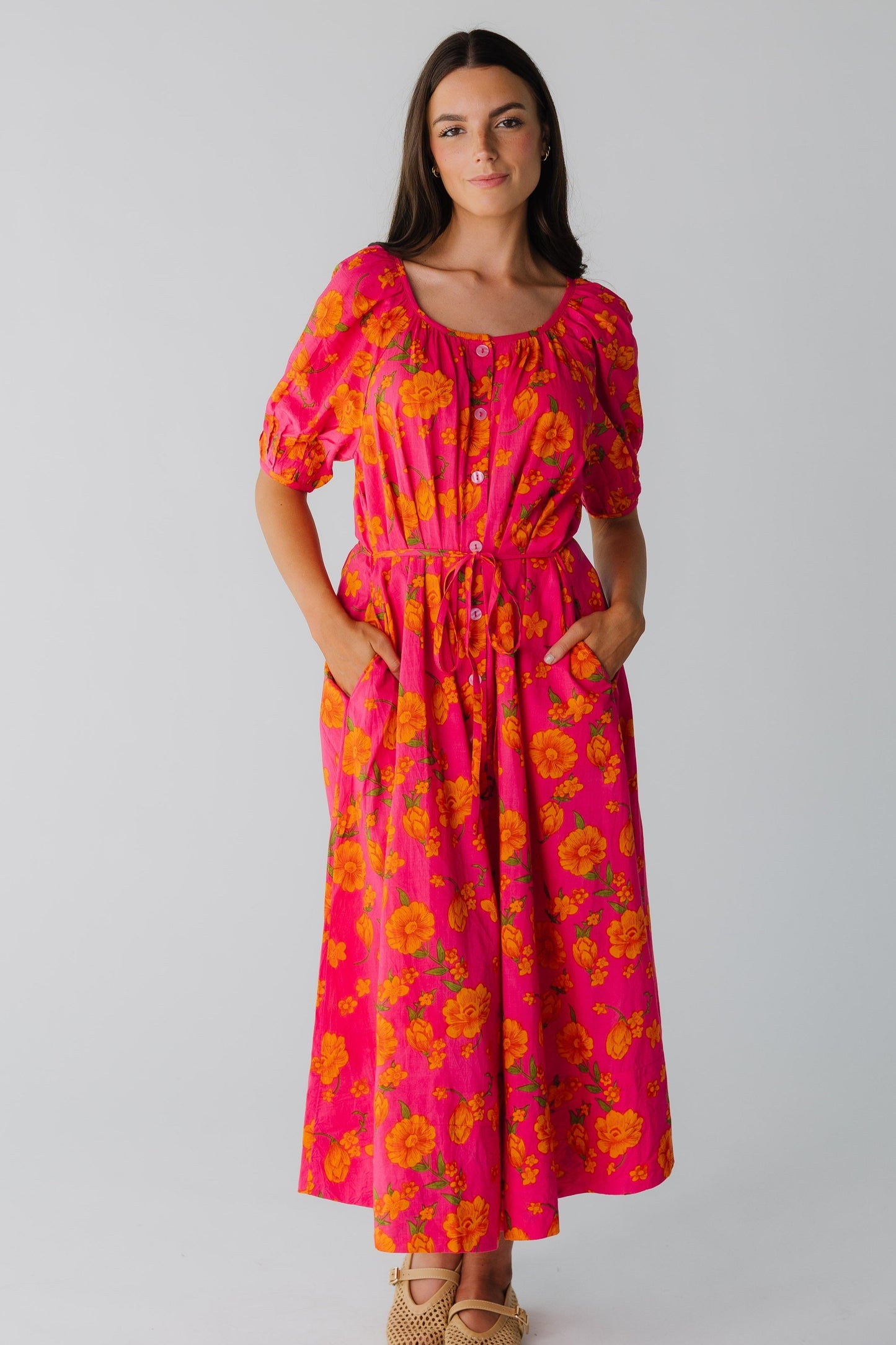 Citrus Button Down Midi Dress WOMEN'S DRESS Citrus 