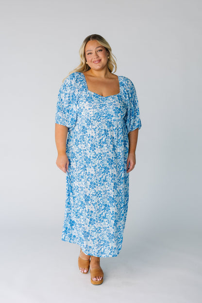 Citrus Crepe Print Dress WOMEN'S DRESS Citrus Blue XXL 