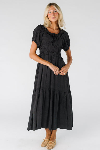 Citrus Jena Dress - Fall in black polka dot for women and teenage girls.