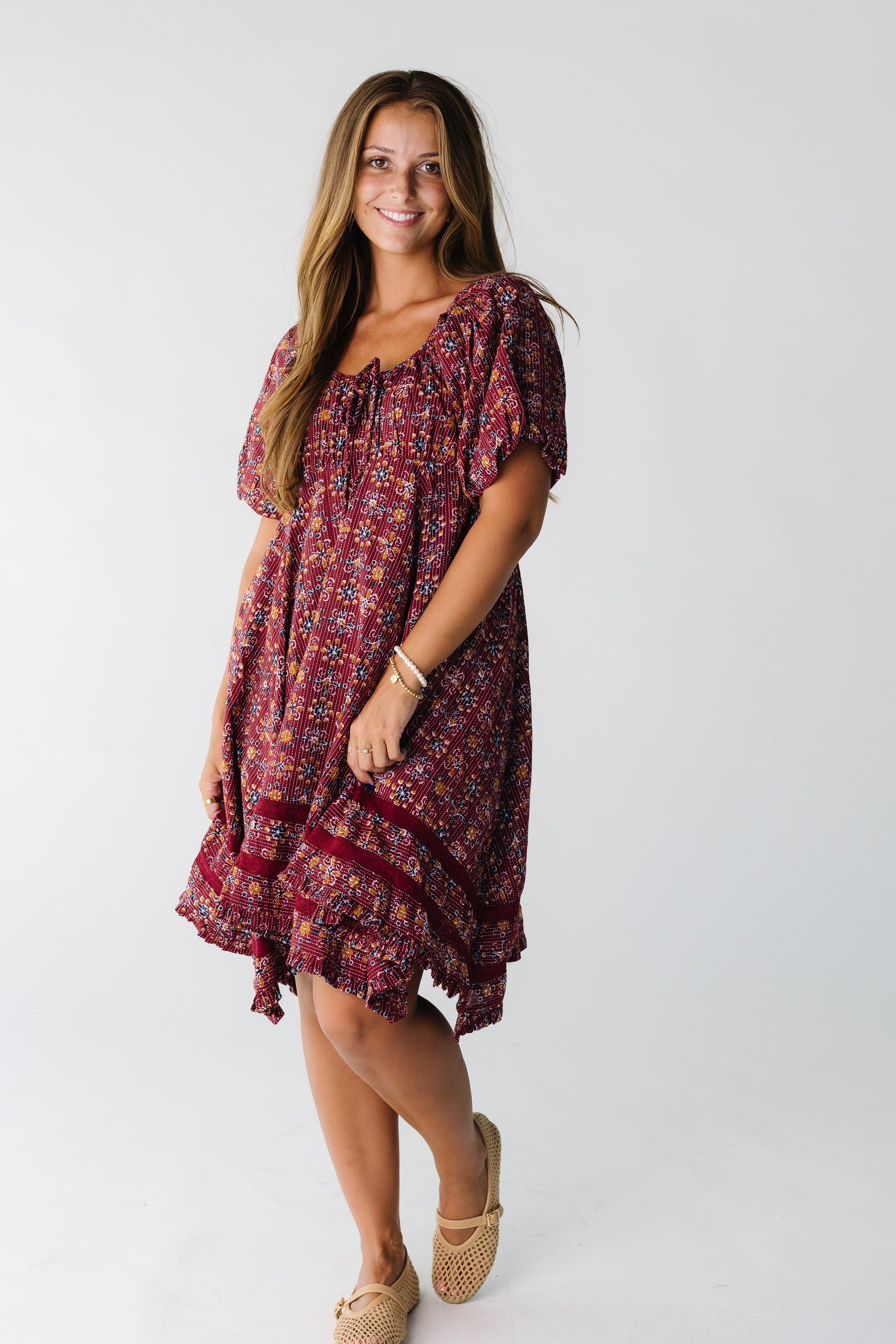 Citrus Lyon Knee Dress Blue/Green Print / XS *FINAL SALE* Citrus Lyon Knee Dress Blue/Green Print / XS *FINAL SALE*