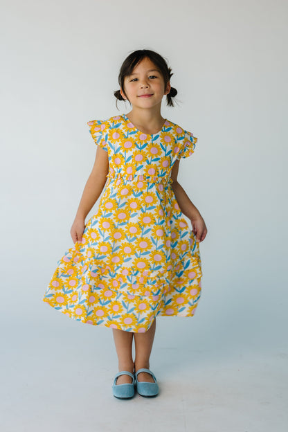 Citrus Summer Sunflower Girl's Dress GIRL'S DRESS Citrus Yellow XXS 