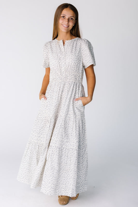 Citrus The Shae Print Dress in white floral print for women and teens