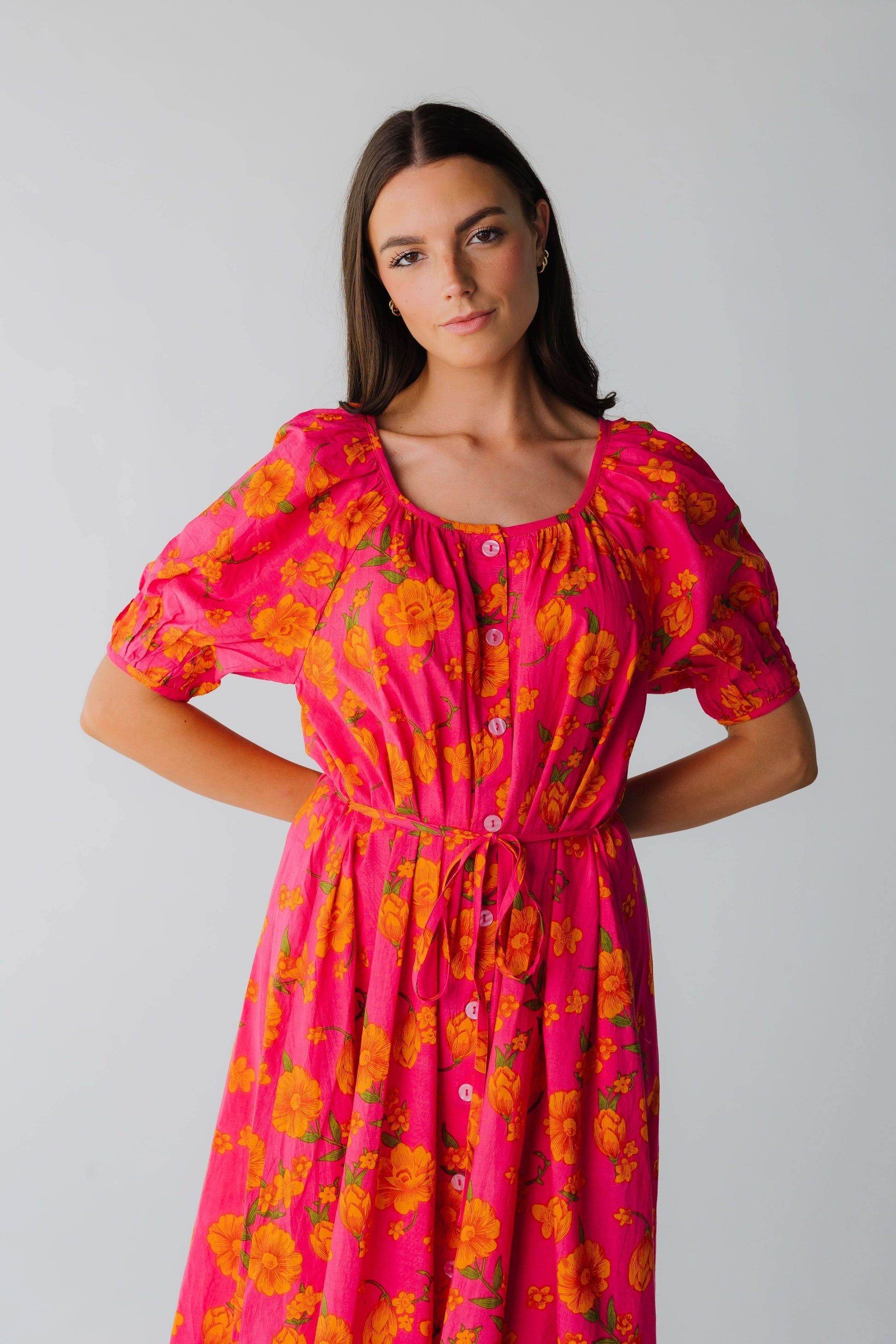 midi dress button down Citrus Modest Button Down Midi Dress – Called to Surf