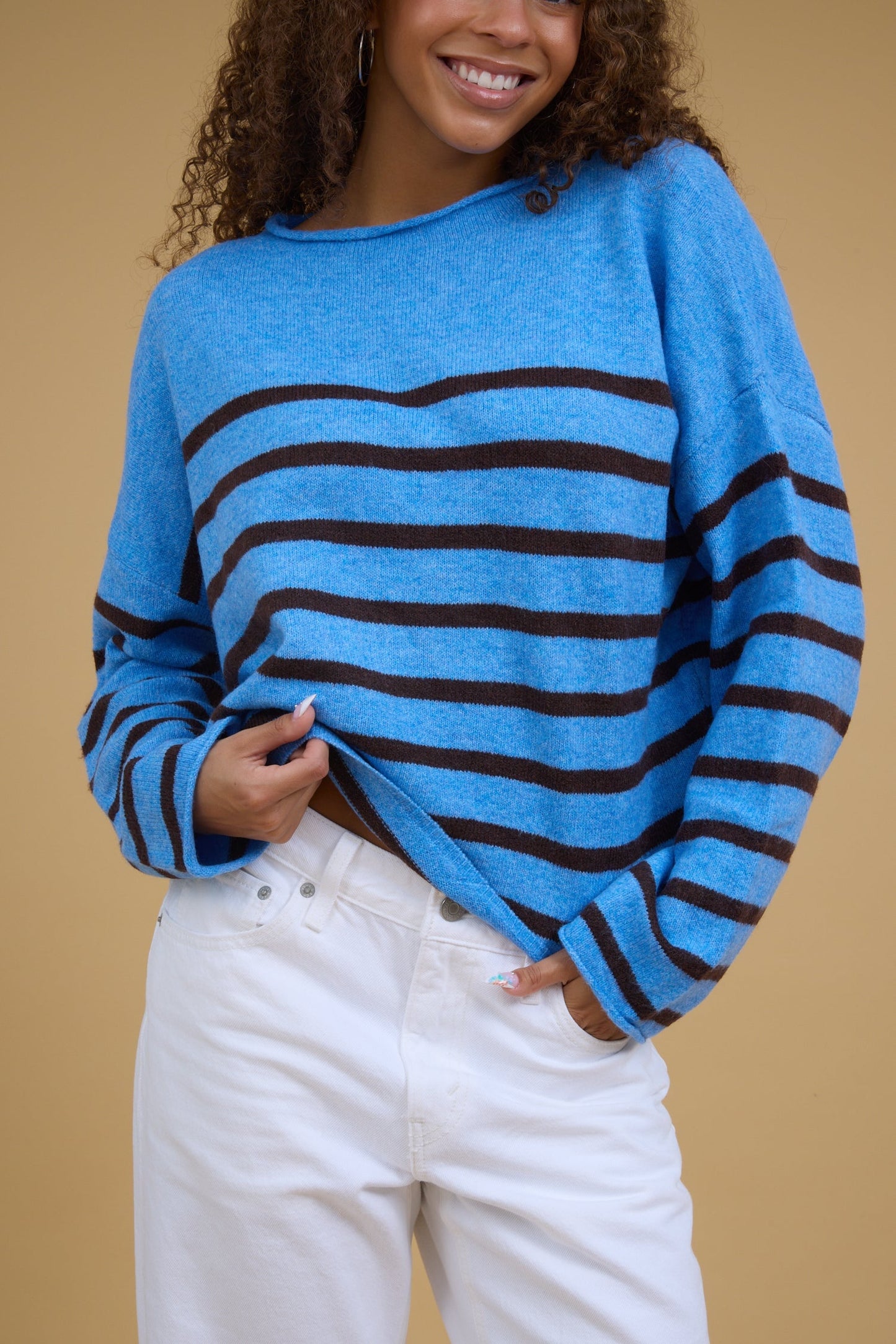 Zoey Striped Pullover Sweater WOMEN'S SWEATERS Things Between 