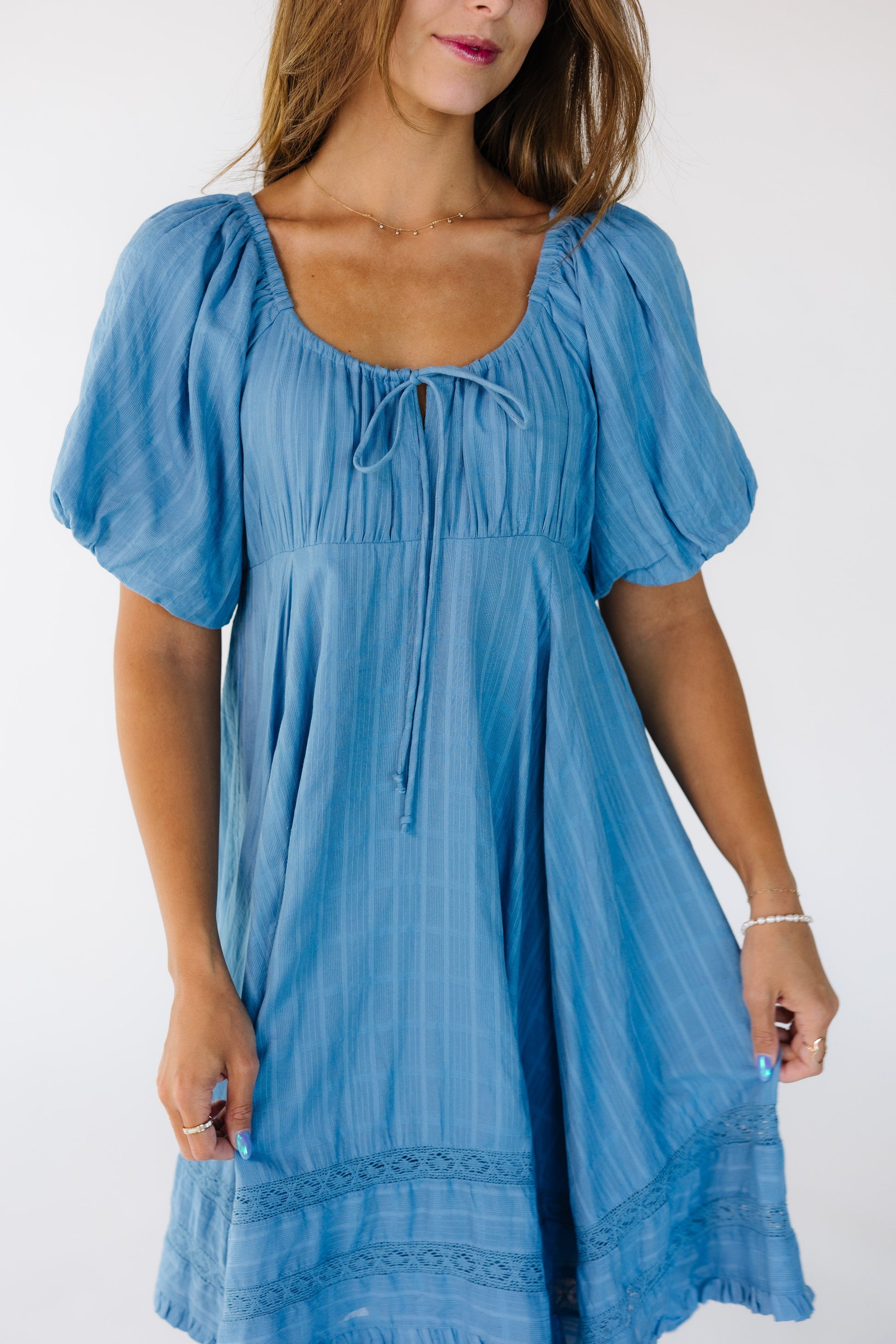 Citrus Spring Lyon Knee Dress Blue / XL