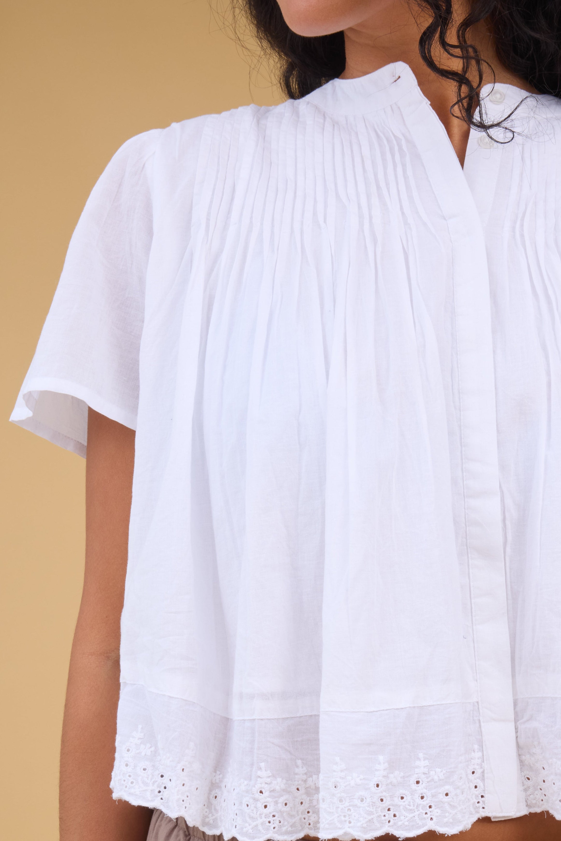 Modest Citrus Pintuck Top – Called to Surf