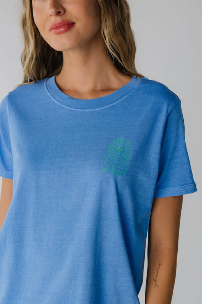 Blue short sleeve O'Neill tee with small front graphic