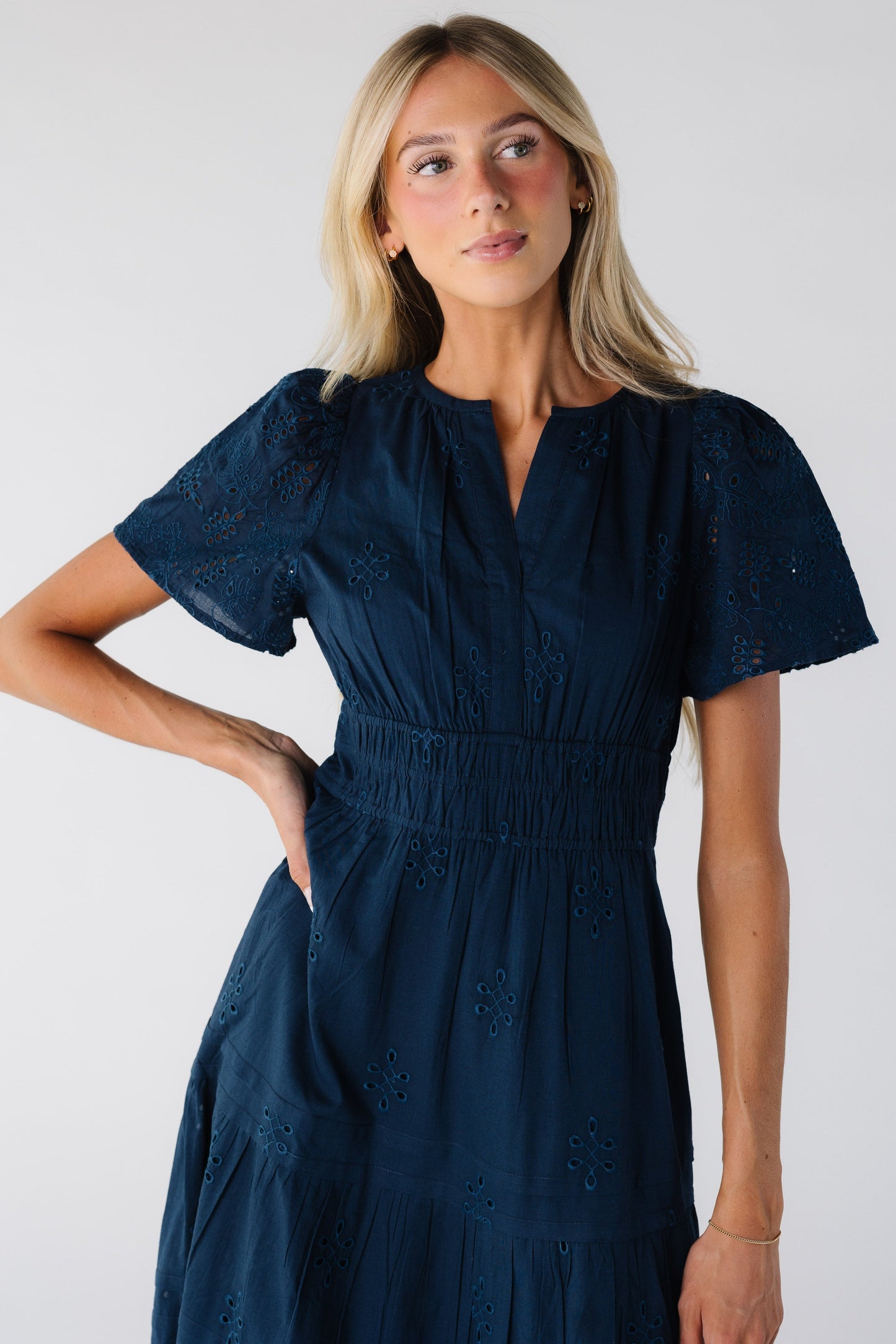 Citrus Eyelet Shae Dress - Blue WOMEN'S DRESS Citrus 