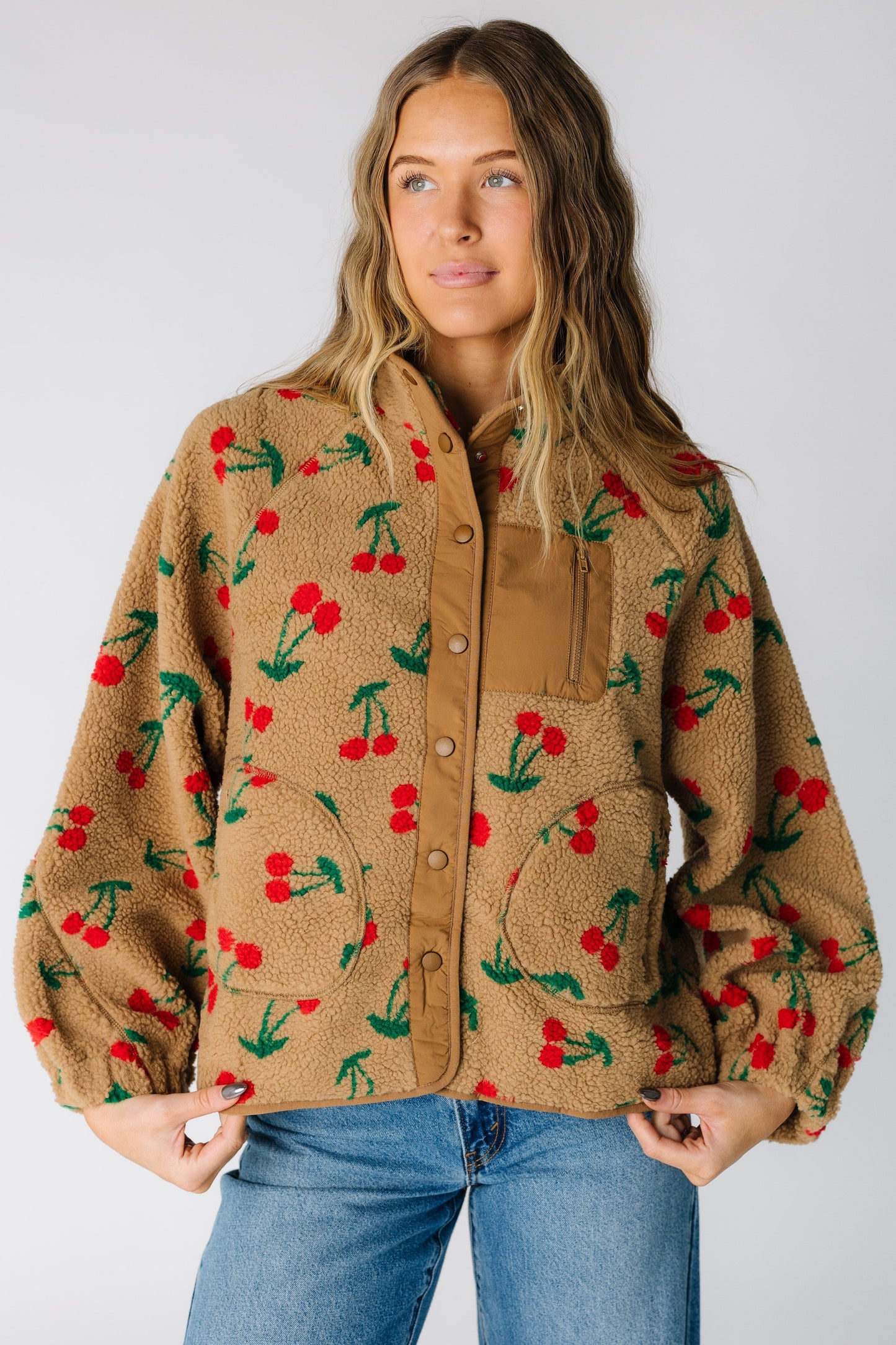 Choco Cherry Sherpa Jacket WOMEN'S JACKETS Very J 