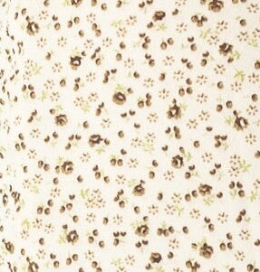 Cream and brown floral swatch