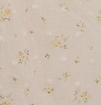 Cream floral fabric swatch